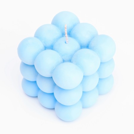 Figure candle "Babb cube", 6 cm, blue-3