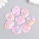 Decor for creativity plastic "A shell with stars" lilac 2.9x2.5 cm