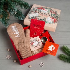 New Year. New Year's gift set of Happy, mittens size 19 and accessories