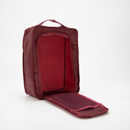 Cosmetic bag with lightning, burgundy color-2