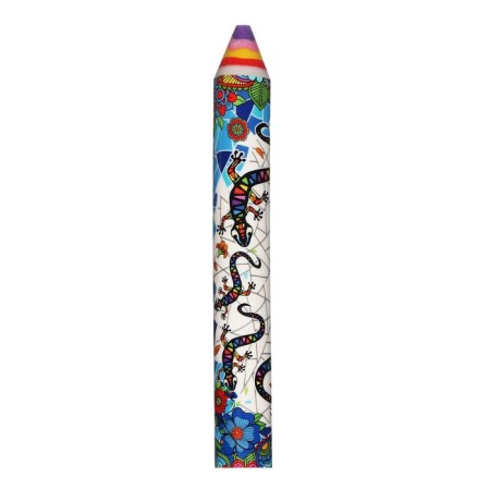 Figure eraser in the shape of a pencil "Salamandra", barcode on a piece