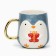 New Year! New Year's ceramic Penguin mug, 600 ml, blue color