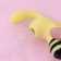 A fingerprint vibrator with a vacuum-wave stimulator, 15 modes, ABS, silicone, yellow