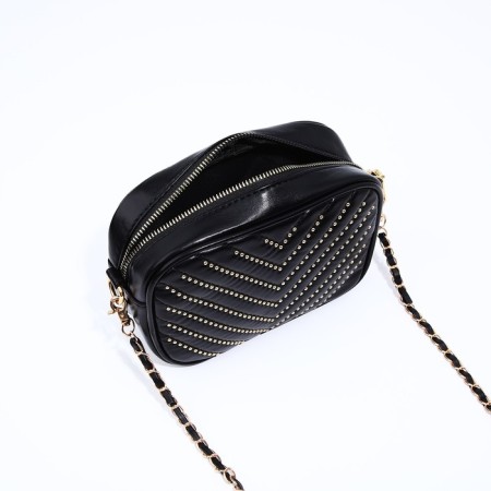 Bag Cross-Bodi with a zipper, black color-6