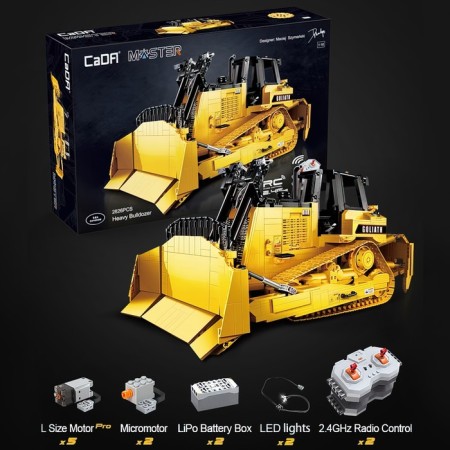 Radio -controlled designer "Construction bulldozer", 2826 parts, scale 1:17-2