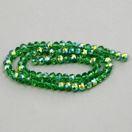 Glass beads, set 72 pcs., Size 1 pc. - 8 mm, green color-2