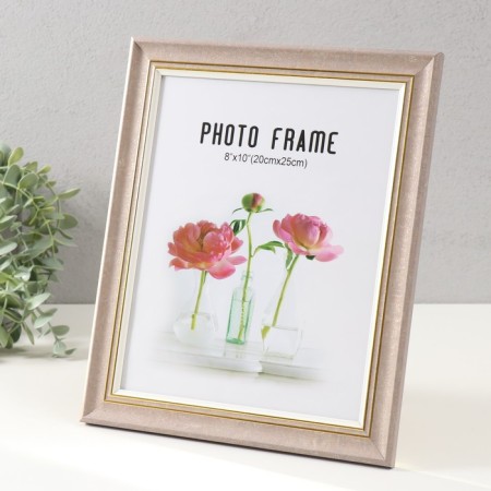 Photo frame plastic 20x25 cm "Dora" Mokko with gold 29.8x24.8x1.4 cm-1