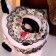 Soft toy "cat" with beads, 22 cm, pink color