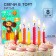 Set of candles for the cake "Happy Birthday", 8 pieces, cheburashka