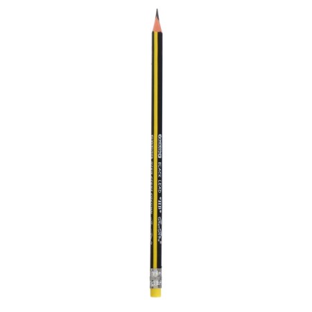 Chernographic pencil with the eraser "strips" hardness of HB, triangular, sharpened, in a tube, mix-3