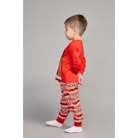 Pajamas for a boy, red color, height 86 cm-3