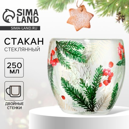 A glass with double walls "Winter Stories", 250 ml-3