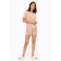 Female set: T -shirt, Klubbi shorts, size XS, beige color