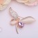 Brooch "Dragonfly Big", colored in pink gold