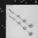 Hanging earrings with rhinestones "Drop" path, white color in silver, 6.2 cm
