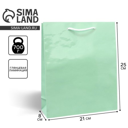 Gift package laminated, packaging, "green", ml 21 x 25 x 8 cm-1