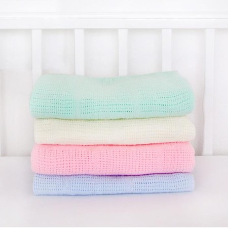 Knitted blanket, size 100x140 cm, milk color-1