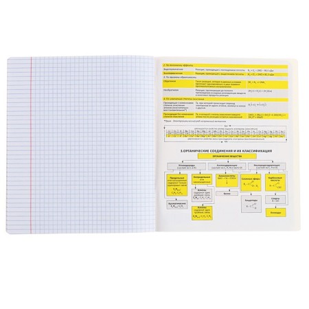 Subject notebook, 48 sheets, cage, chemistry, Erichkrause "BENFORMED", plastic cover silk-screen cover, OFSET BELICE 100%, info block-5