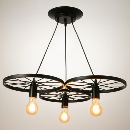 Lamp "Wheel" 3HE27 40W Black 60x30x10-110 cm Bayerlux-1