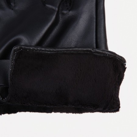 Gloves male, dimensionless, with insulation, black color-2