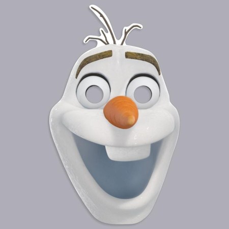 Carnival mask "Olaf", 15 x 25.3 cm, cold heart-1