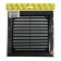 Ventilation grate "Vento" 2525VR, 250x250 mm, with a grid, detachable, graphite