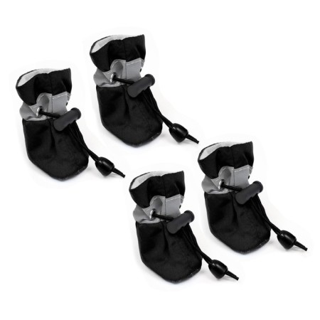 Dog boots "comfort" with weighting, set 4 pcs, size 1 (3, 5 x 2, 5 cm) black-5