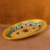 The herdgehog of Rishtan ceramics "Flowers", 24 cm, yellow, mix