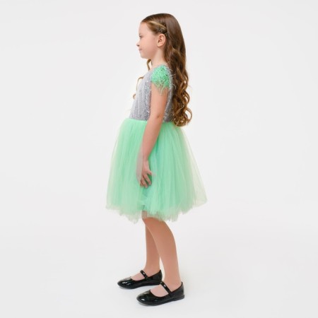 Dress children's elegant with sequins KAFTAN, p. 28 (86-92), green-1