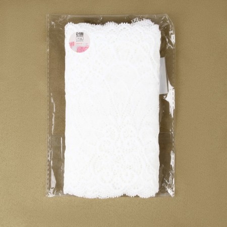 Lace elastic fabric, 185 mm × 2.7 ± 0.5 m, white color-3