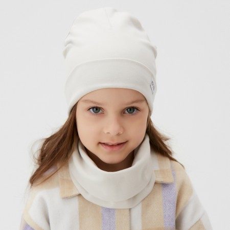 Children's cap KAFTAN with snood, rr 54-58, gray