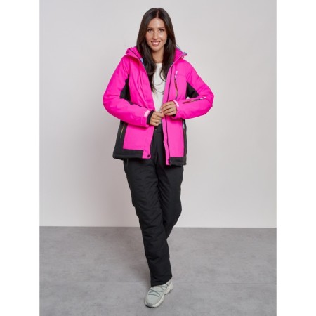 Ski costume female winter, size 42, pink color-10