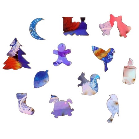 New Year's puzzle Figure "New Year! Winter beauty ", holographic details-7