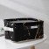 Storage basket with handles of the shade "Marble", 23 × 16 × 12 cm, black color