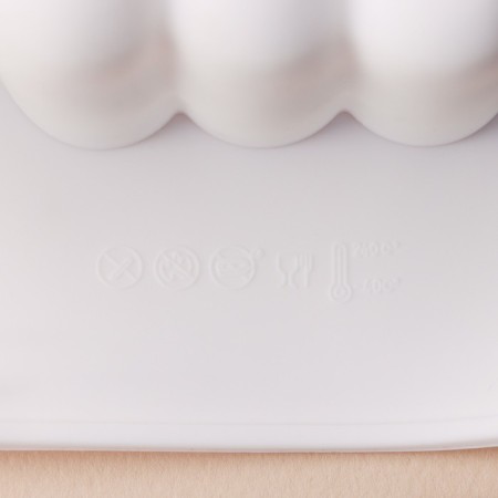 Form for mousse desserts and baking konfinetta "Raphael", silicone, 29.7 × 17.5 × 5.7 cm, 6 cells (6.2 × 6.2 cm), white color-5