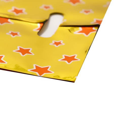 Gift, metallized package, "stars" gold 17x25 cm, 20 microns 10 pcs set-2