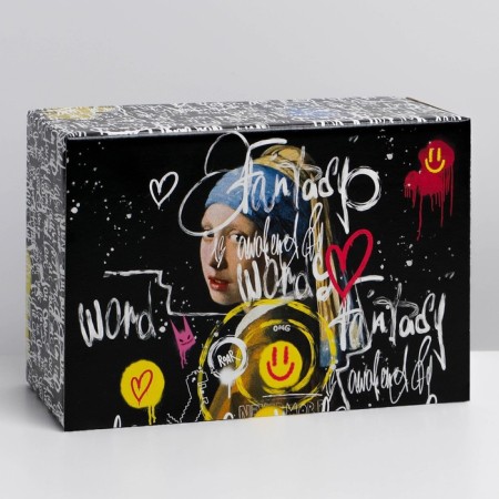 Box - Penal, Gift packaging, "Art", 22 x 15 x 10 cm-3