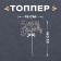 Topper "Happy Birthday", silver color