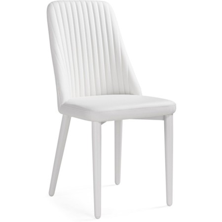 Stool on a metal frame hairdryer r metal/eco -leather, white/white 46x56x91 cm