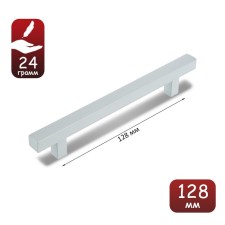 Square handle square RSK128, 128 mm, matte chromium color