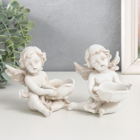 Souvenir Polystone SPRAGE "Angel with Flower" mix 10x8.2x9.2 cm