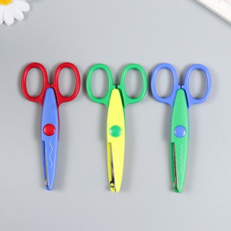 Pythagoras scissors, 135 mm, curly blade, assorted