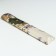 Fan bamboo, textile h = 21 cm "flowers" with a cover, beige