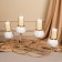 Climber metal, glass "plexus" for 4 candles 47 x 10 x 28 cm