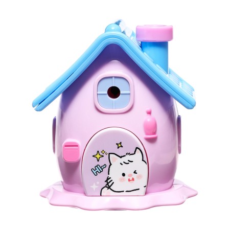 Mechanical sharpener with a container, 5 types of sharpening, lilac house-2