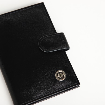 Cover for auto documents on the button, textura, black color-3