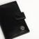 Cover for auto documents on the button, textura, black color
