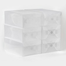 Shoe storage box with Large Size lid, 20 × 33 × 12 cm, 6 pcs