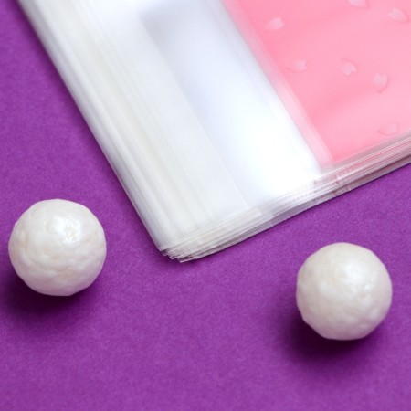 BOPP package with sticky tape, "Sakura", 7*7+3cm-1