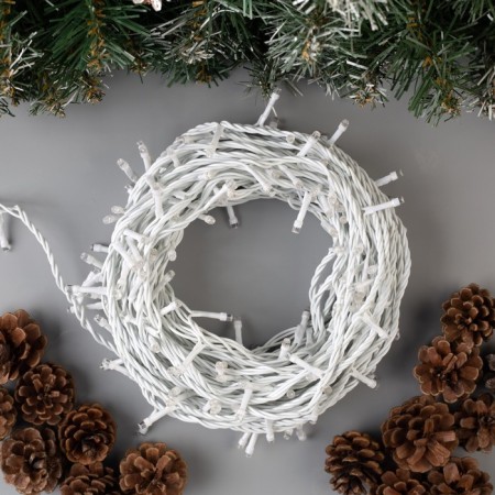 Garland "thread" 20 m, IP44, white thread, 200 LED, glow of multi, 8 modes, 220 V-1